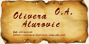 Olivera Alurović vizit kartica